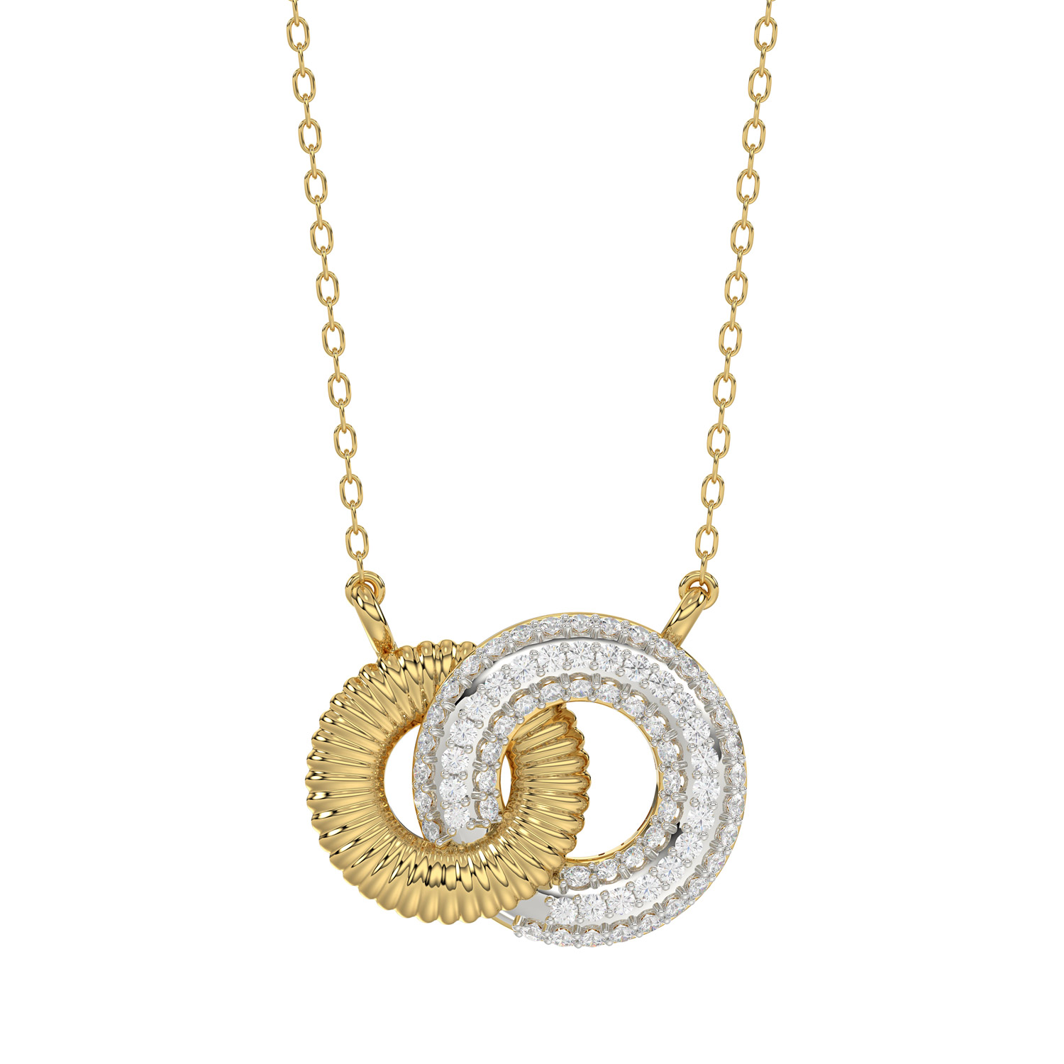 LADIES PENDANT WITH CHAIN 0.20CT ROUND DIAMOND 10K YELLOW GOLD 1 LADIES PENDANT WITH CHAIN 0.20CT ROUND DIAMOND 10K YELLOW GOLD - Image 1