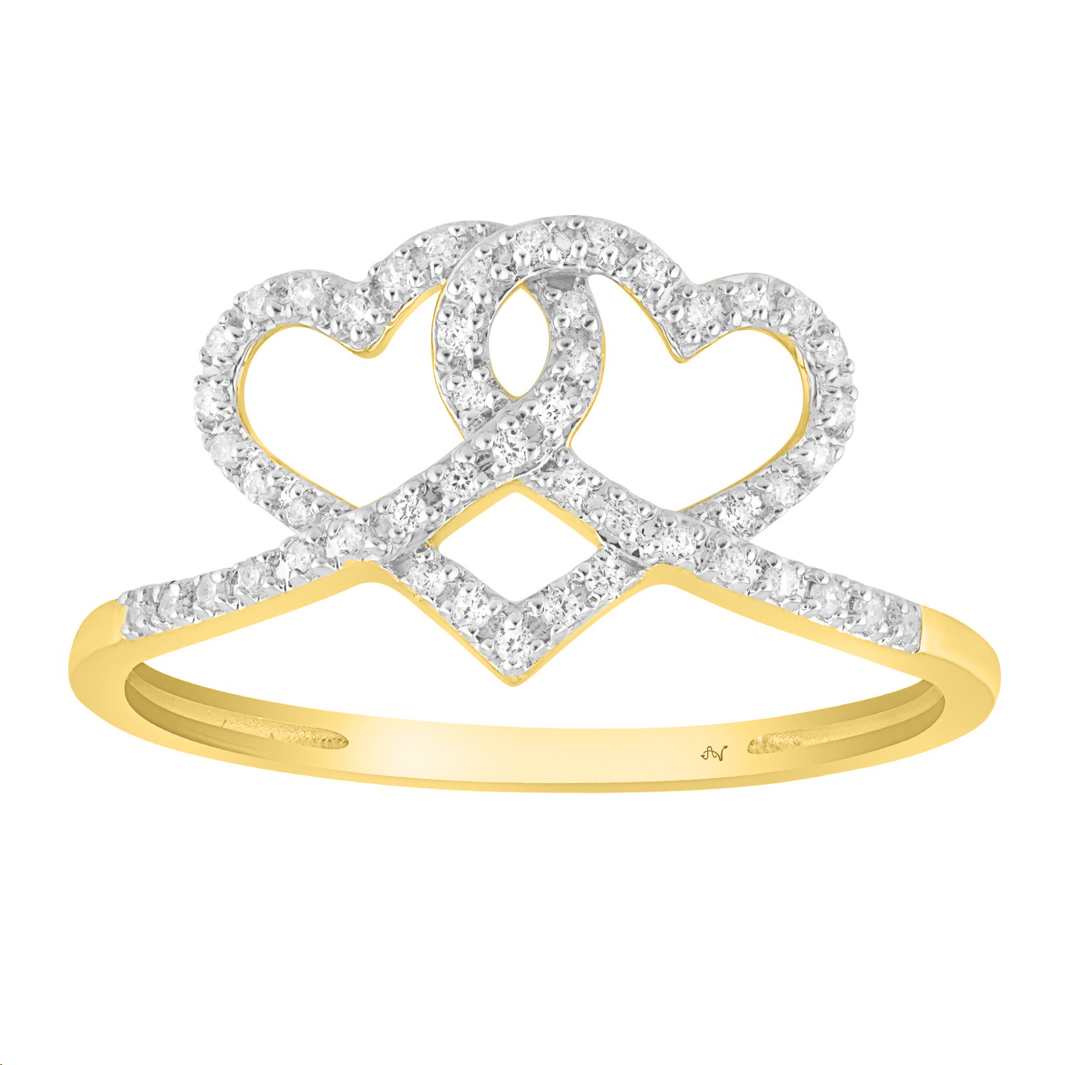 LADIES RING 0.15CT ROUND DIAMOND 10K YELLOW GOLD 1 LADIES RING 0.15CT ROUND DIAMOND 10K YELLOW GOLD - Image 1