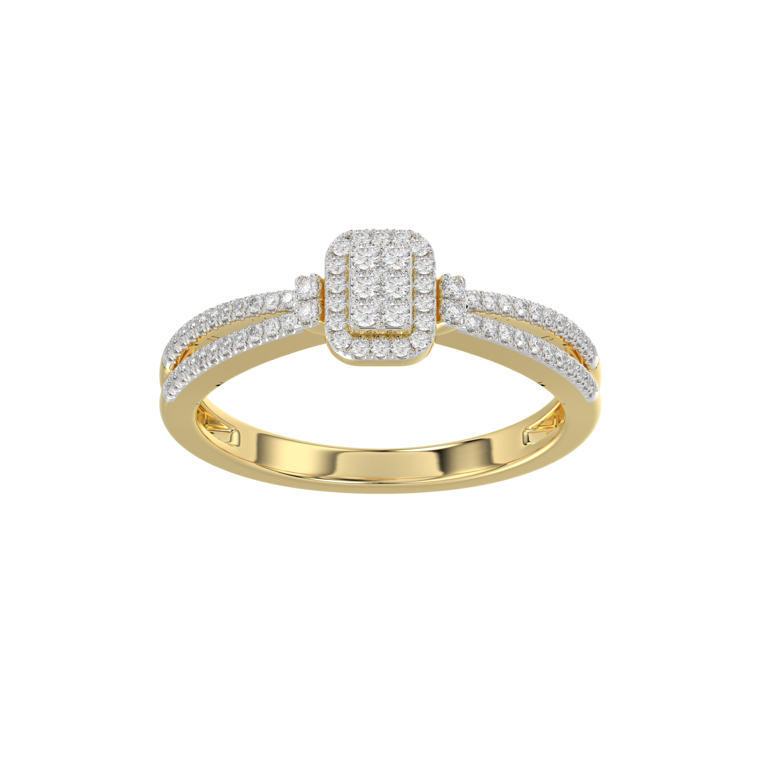 LADIES RING 0.20CT ROUND DIAMOND 10K YELLOW GOLD 1 LADIES RING 0.20CT ROUND DIAMOND 10K YELLOW GOLD - Image 1