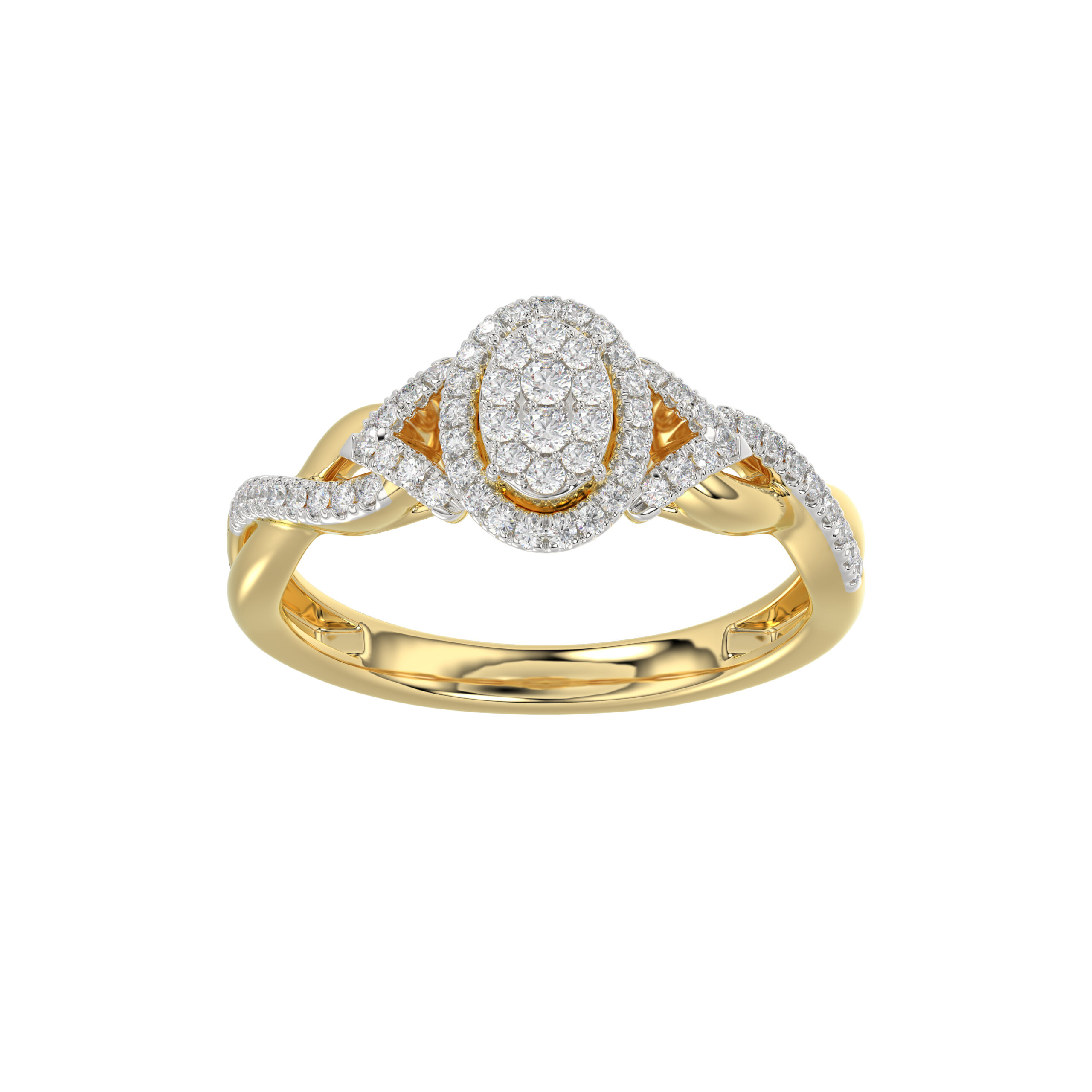 LADIES RING 0.25CT ROUND DIAMOND 10K YELLOW GOLD 1 LADIES RING 0.25CT ROUND DIAMOND 10K YELLOW GOLD - Image 1