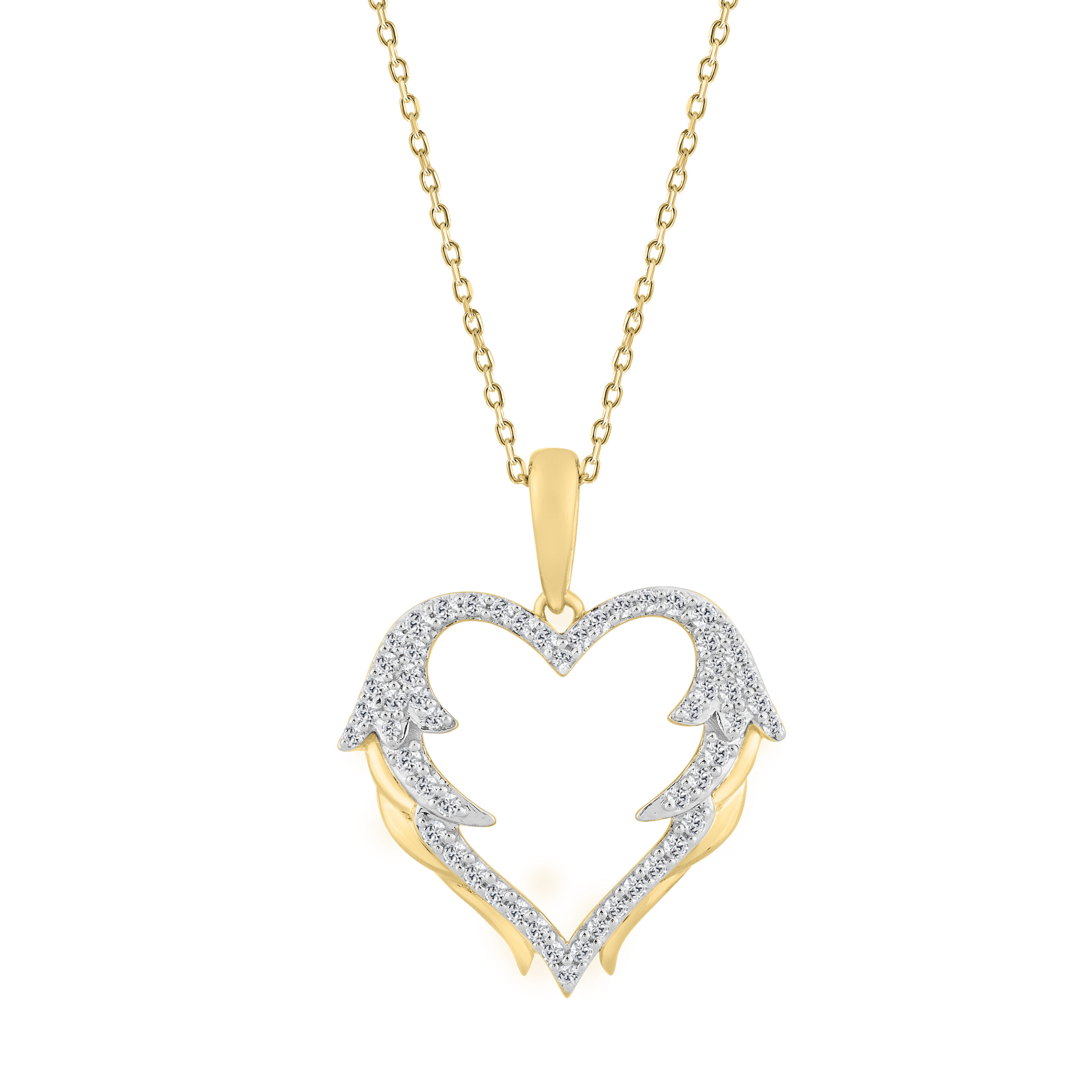 10K YELLOW GOLD LADIES PENDANT INCLUDES WITH CHAIN 0.20CT ROUND NATURAL DIAMOND 1 10K YELLOW GOLD LADIES PENDANT INCLUDES WITH CHAIN 0.20CT ROUND NATURAL DIAMOND - Image 1