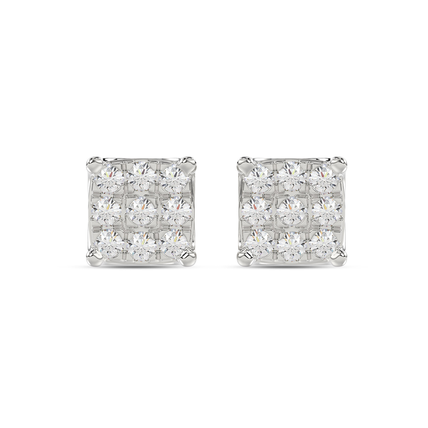 LADIES EARRING 0.25CT ROUND DIAMOND 10K WHITE GOLD 1 LADIES EARRING 0.25CT ROUND DIAMOND 10K WHITE GOLD - Image 1