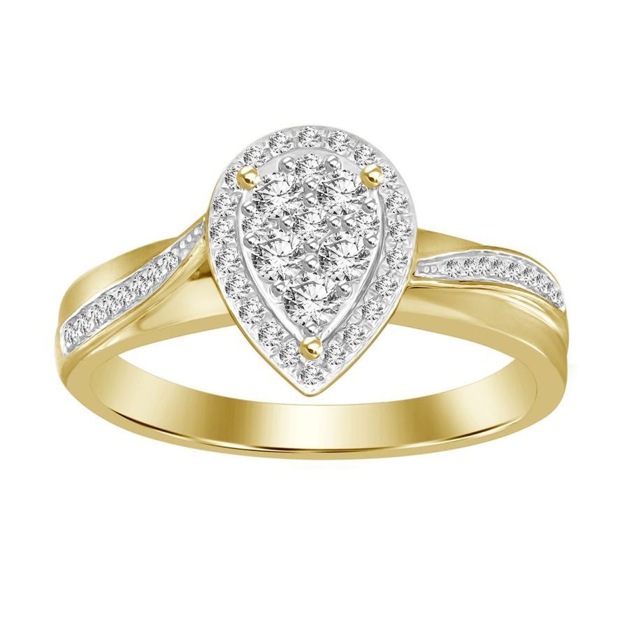 LADIES RING 0.25CT ROUND DIAMOND 10K YELLOW GOLD 1 LADIES RING 0.25CT ROUND DIAMOND 10K YELLOW GOLD - Image 1
