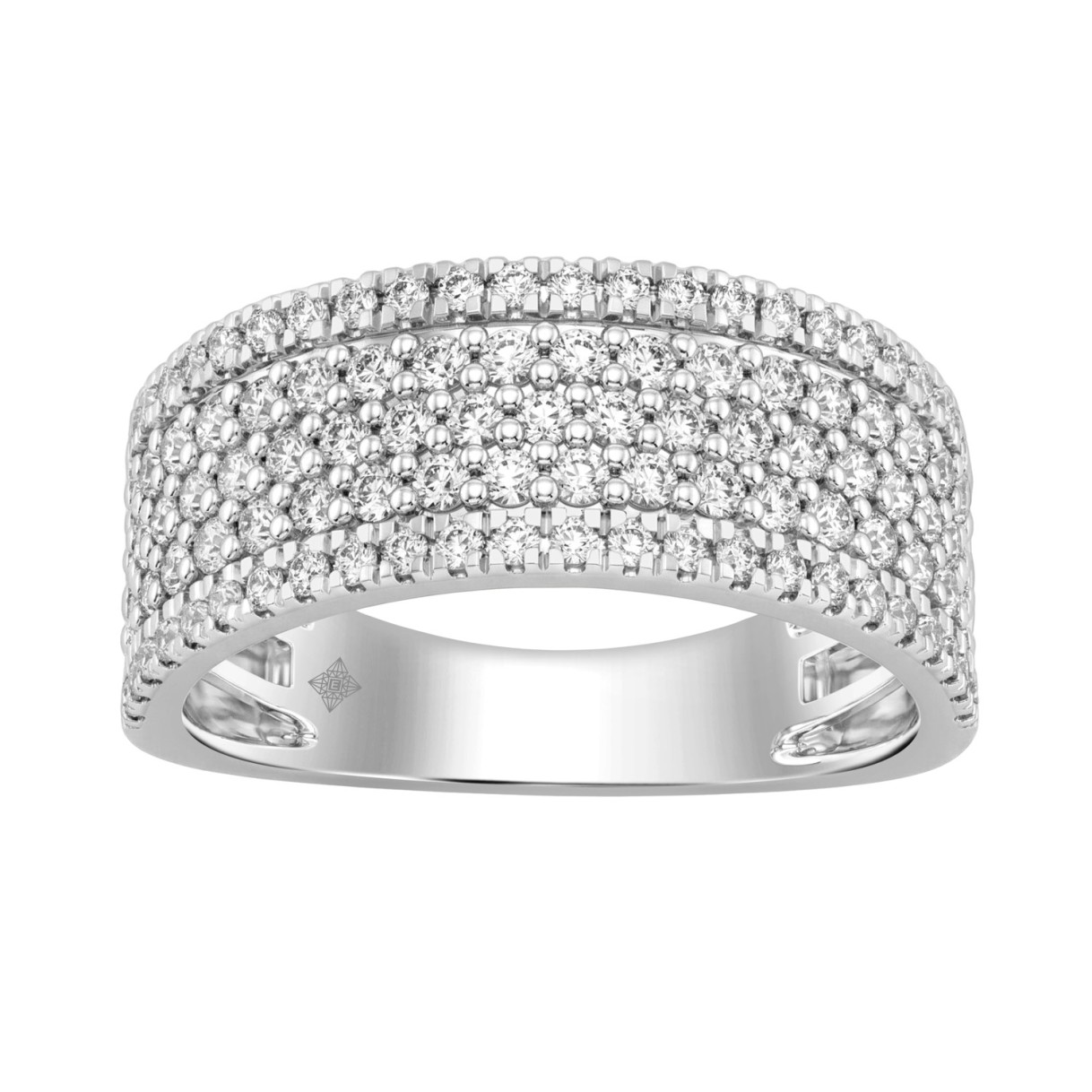 Elegant 14K White Gold 1.00Ct Round Diamond Band Women Classic Band Jewelry (Color F-G -Clarity Vs1/Vs2) 1 Elegant 14K White Gold 1.00Ct Round Diamond Band Women Classic Band Jewelry (Color F-G -Clarity Vs1/Vs2) - Image 1