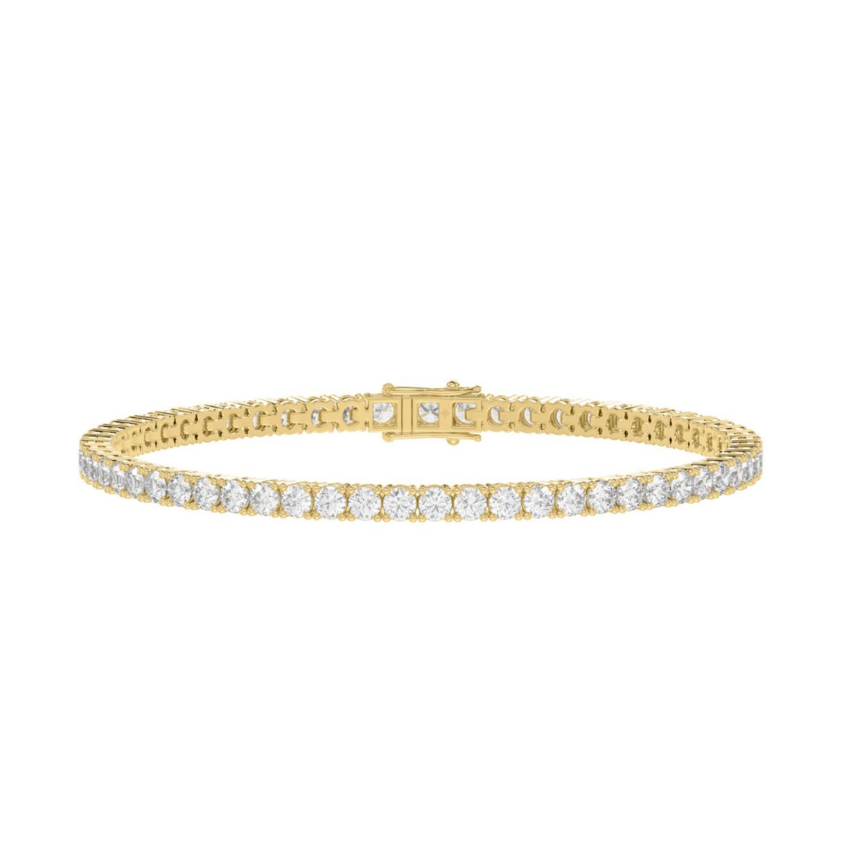 LADIES BRACELET 7CT ROUND DIAMOND 14K YELLOW GOLD 1 LADIES BRACELET 7CT ROUND DIAMOND 14K YELLOW GOLD - Image 1