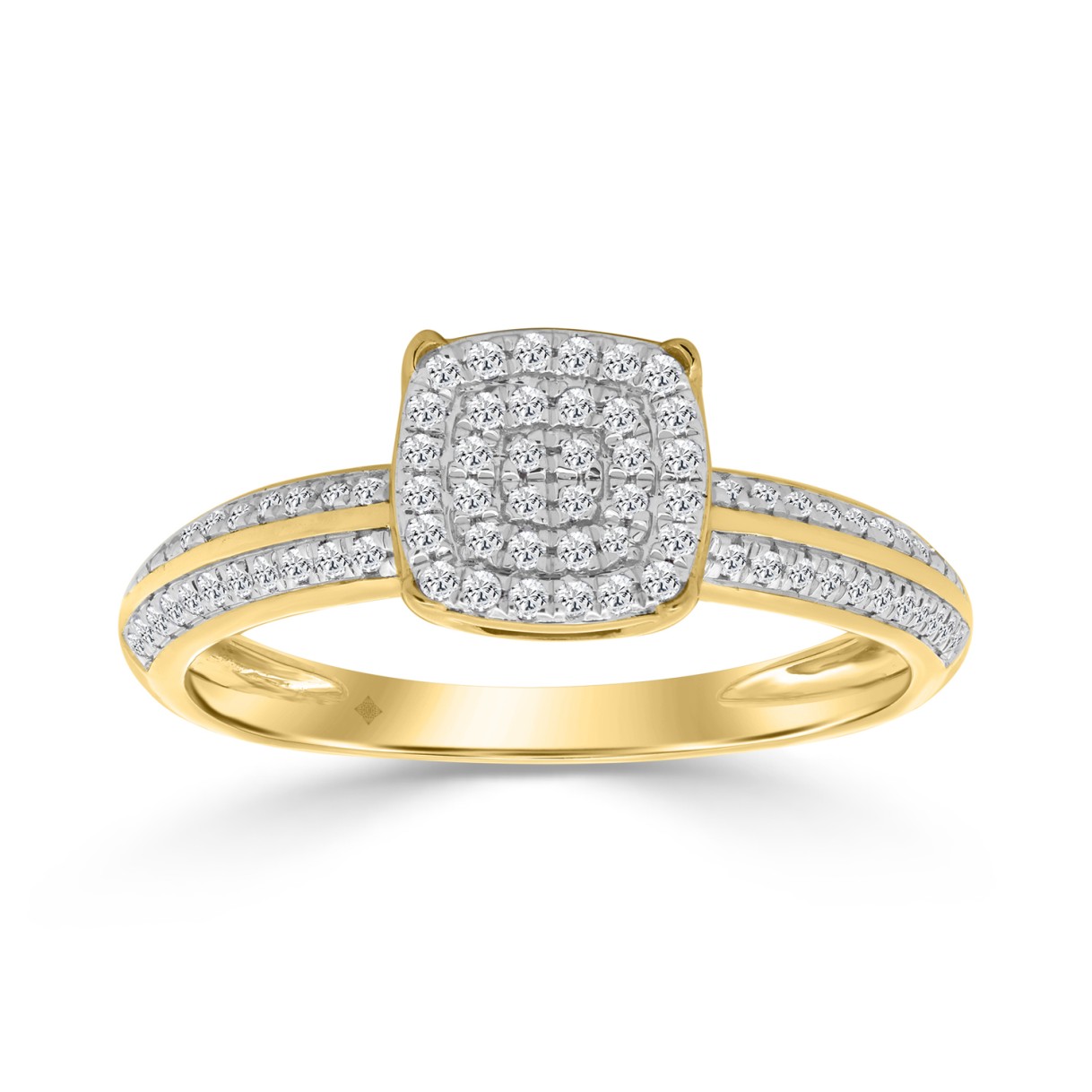 10K YELLOW GOLD 1/5CT ROUND DIAMOND LADIES RING 1 10K YELLOW GOLD 1/5CT ROUND DIAMOND LADIES RING - Image 1
