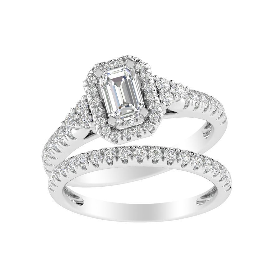LADIES BRIDAL SET 1.25CT ROUND DIAMOND 14K WHITE GOLD (SI QUALITY) 1 LADIES BRIDAL SET 1.25CT ROUND DIAMOND 14K WHITE GOLD (SI QUALITY) - Image 1