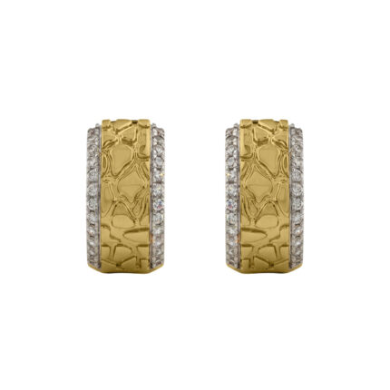 LADIES EARRINGS 0.33CT ROUND DIAMOND 10K YELLOW GOLD