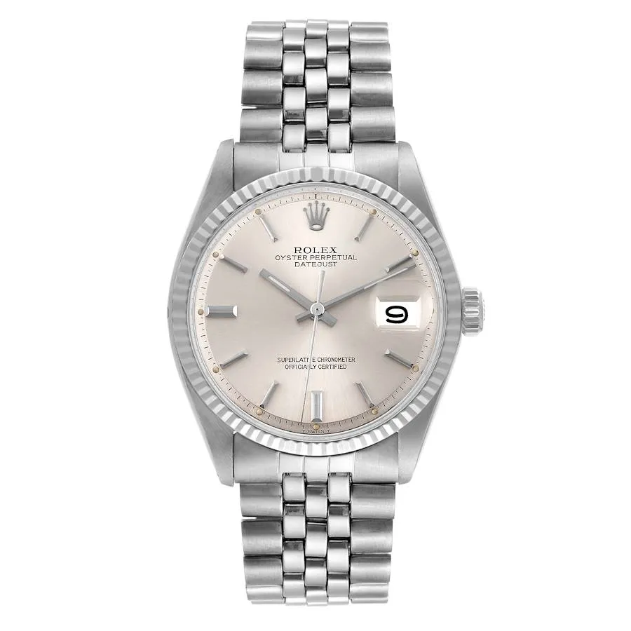 Rolex Datejust Silver Stick / Has Spots Dial on D-Link Jubilee Bracelet Ref 1601 1 Rolex Datejust Silver Stick / Has Spots Dial on D-Link Jubilee Bracelet Ref 1601 - Image 1