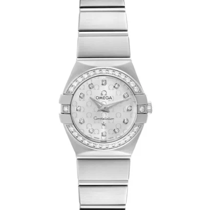 Omega Constellation Silver Diamond Factory Dial on Stainless Steel Bracelet Ref 123.15.24.60.52.001