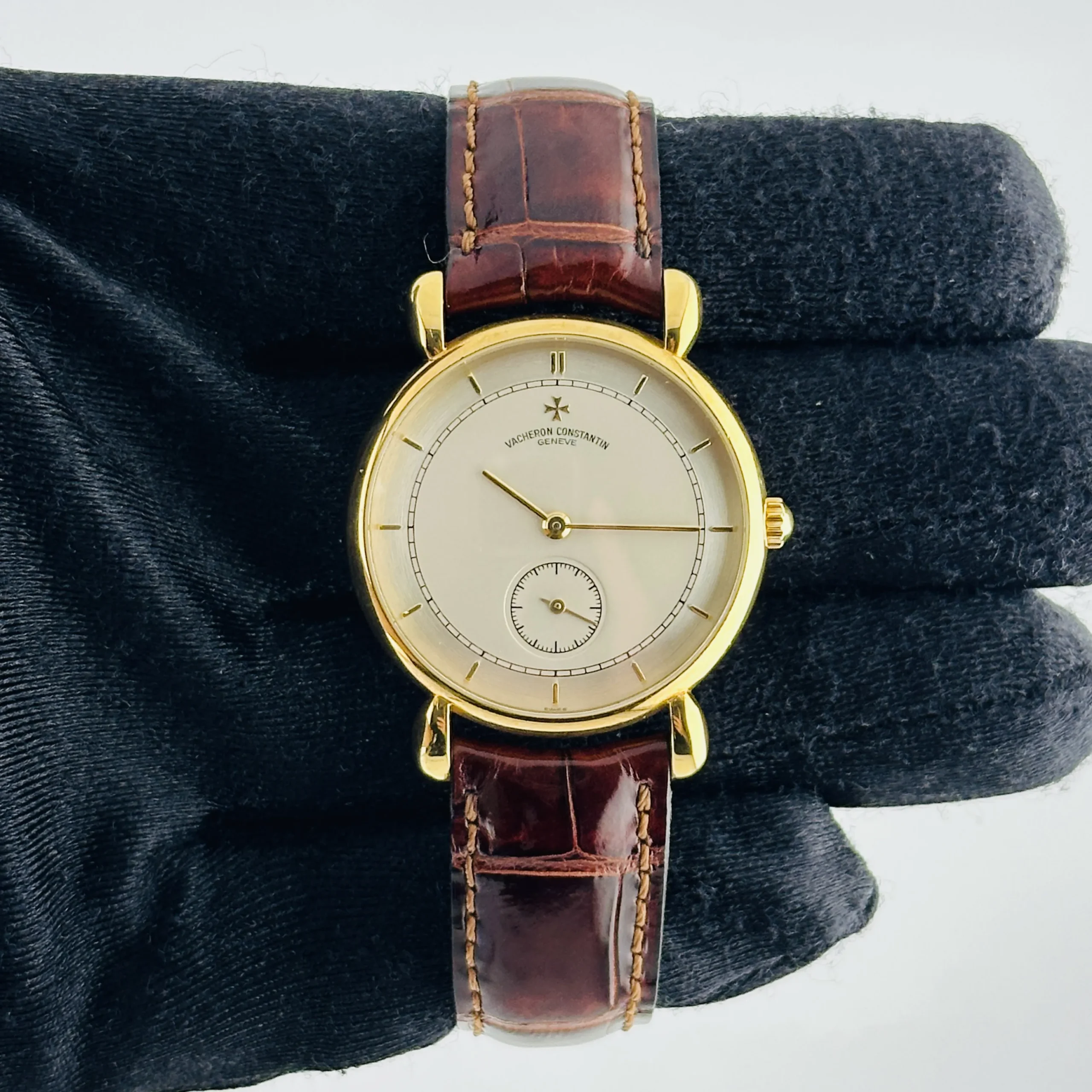 Vacheron Constantin Les Historiques Silver / Gold Stick Dial on Leather Band Ref 92084/000J-4 1 Vacheron Constantin Les Historiques Silver / Gold Stick Dial on Leather Band Ref 92084/000J-4 - Image 1