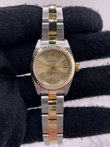 Rolex Oyster Perpetual Champagne Dial on Oyster Ref 76193