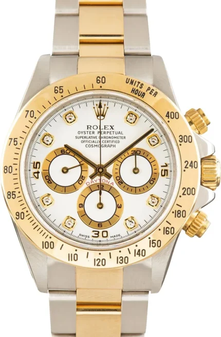 Rolex Daytona White Diamond Dial on Oyster Ref 16523