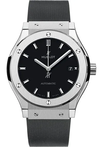 Hublot Classic Fusion Black Dial on Rubber Strap Ref 542.NX.1171.RX