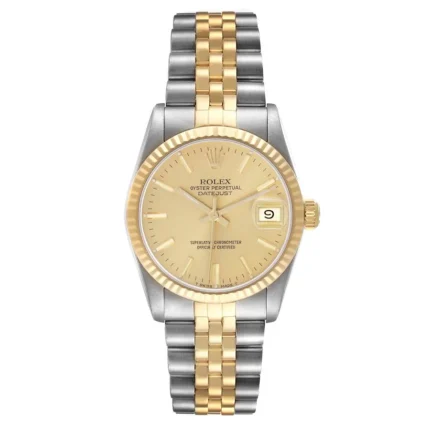 Rolex Datejust Champagne Stick Dial on D-Link Jubilee Ref 68273