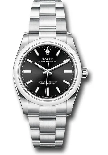 Rolex Oyster Perpetual Black Index Dial on Oyster Ref 124200 with New Style Card (green) 2022