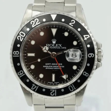 Rolex GMT-Master Black Dial on Oyster Ref 16700 with Papers 1997