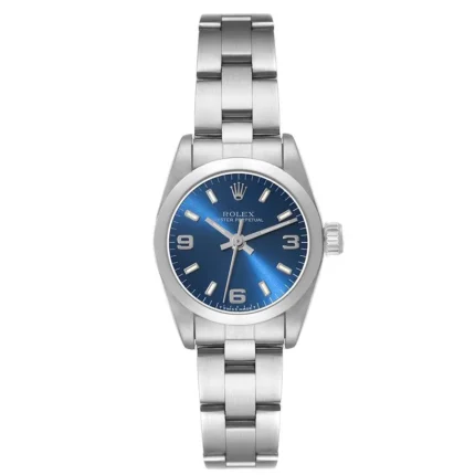 Rolex Oyster perpetual Blue Dial on Oyster Ref 67180 with Papers 1997