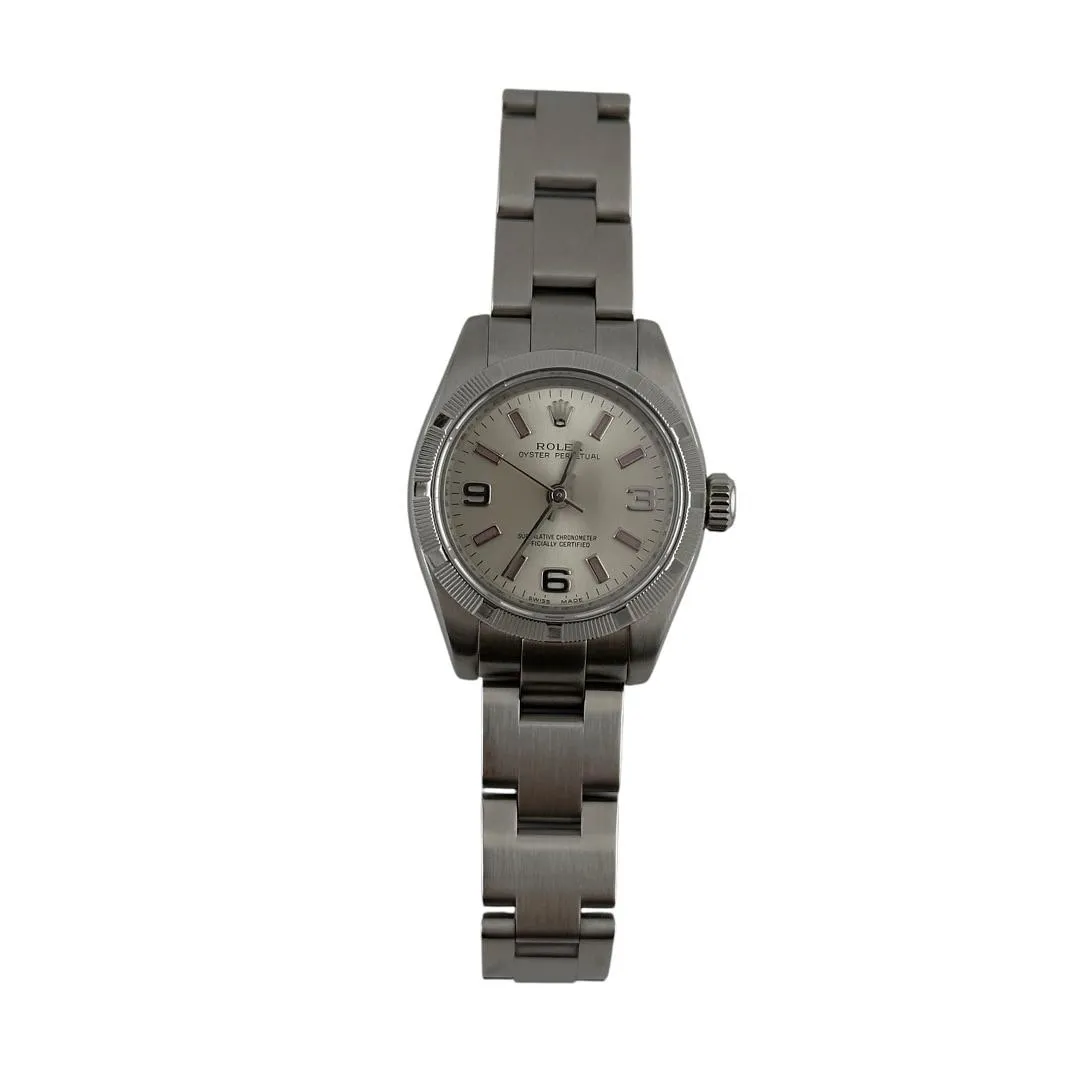 ROLEX Oyster Perpetual Silver Dial on Oyster Ref 176210 1 ROLEX Oyster Perpetual Silver Dial on Oyster Ref 176210 - Image 1