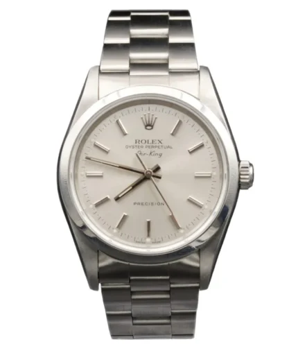 Rolex Air-King Silver Dial on Oyster Bracelet Ref 14000M