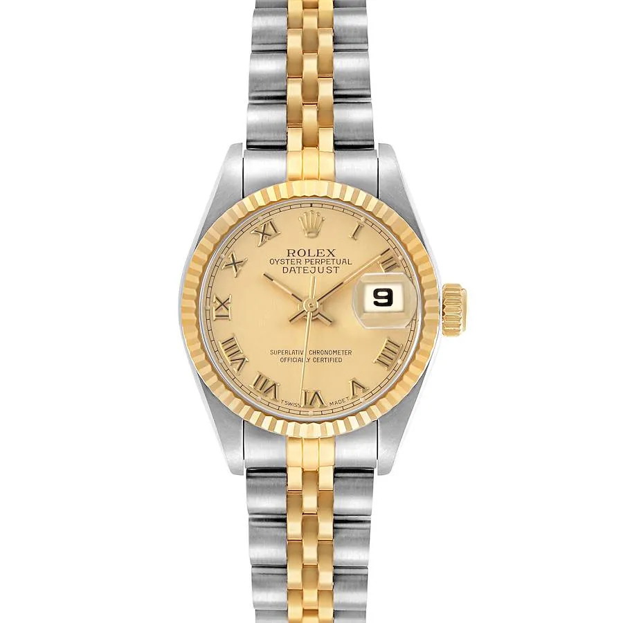Rolex Datejust Lady Champagne Roman Stick Dial on D-Link Jubilee Ref 69173 1 Rolex Datejust Lady Champagne Roman Stick Dial on D-Link Jubilee Ref 69173 - Image 1