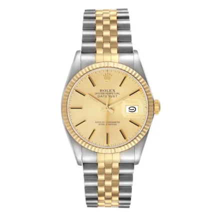 Rolex Datejust Champagne Stick Dial on D-Link Jubilee Ref 16013