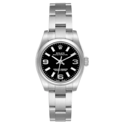 Rolex Oyster Perpetual Black Dial on Oyster Ref 176200 with New Style Card (White) 2017