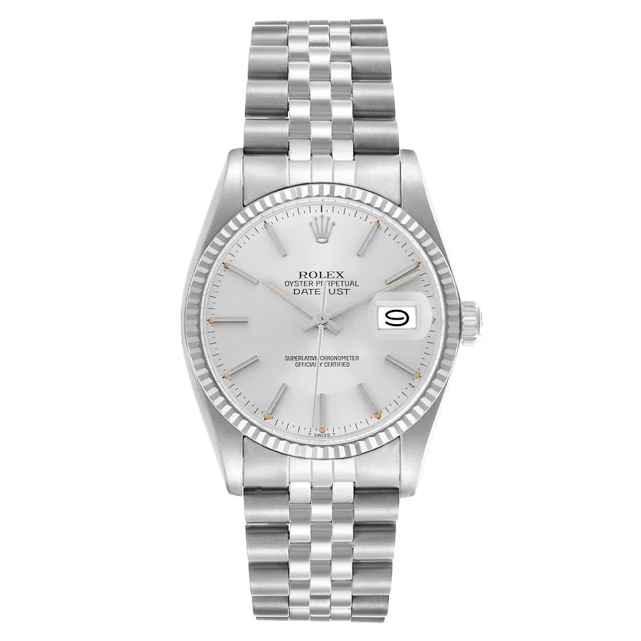 Rolex Datejust Silver Stick Dial on D-Link Jubilee Ref 16014 1 Rolex Datejust Silver Stick Dial on D-Link Jubilee Ref 16014 - Image 1