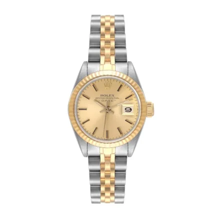 Rolex Oyster Perpetual Date Champagne Stick Dial on D-Link Jubilee Ref 6917