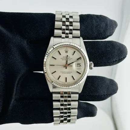 Rolex Datejust Silver Stick Dial on D-Link Jubilee Ref 1601/4