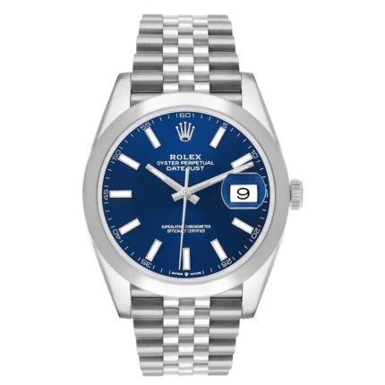 Rolex Datejust Blue Index Dial on Jubilee Ref 126300 with New Style Card (green) 2023