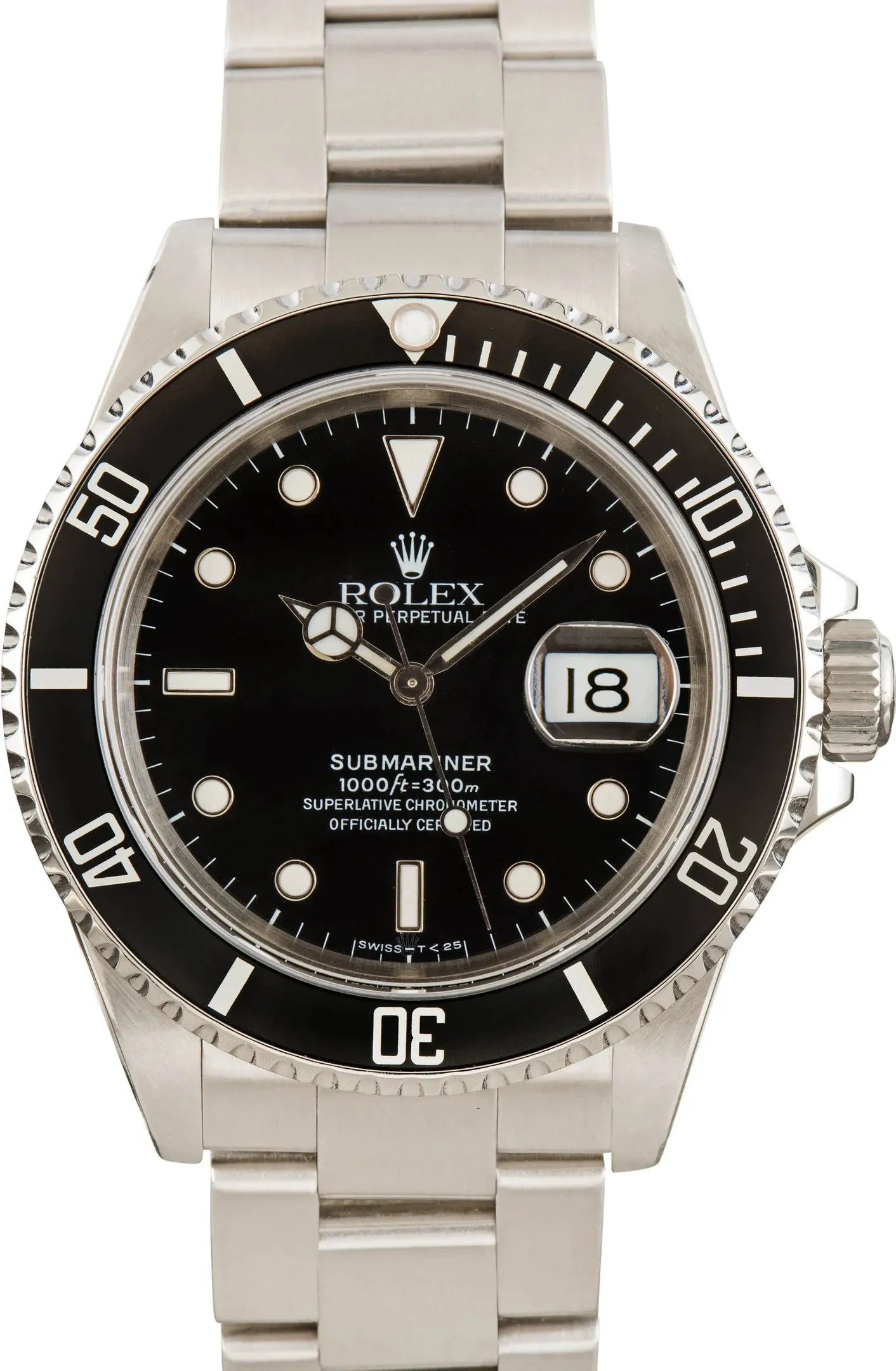 Rolex Submariner Black Dial on Oyster Ref 16610 with Papers 2006 1 Rolex Submariner Black Dial on Oyster Ref 16610 with Papers 2006 - Image 1
