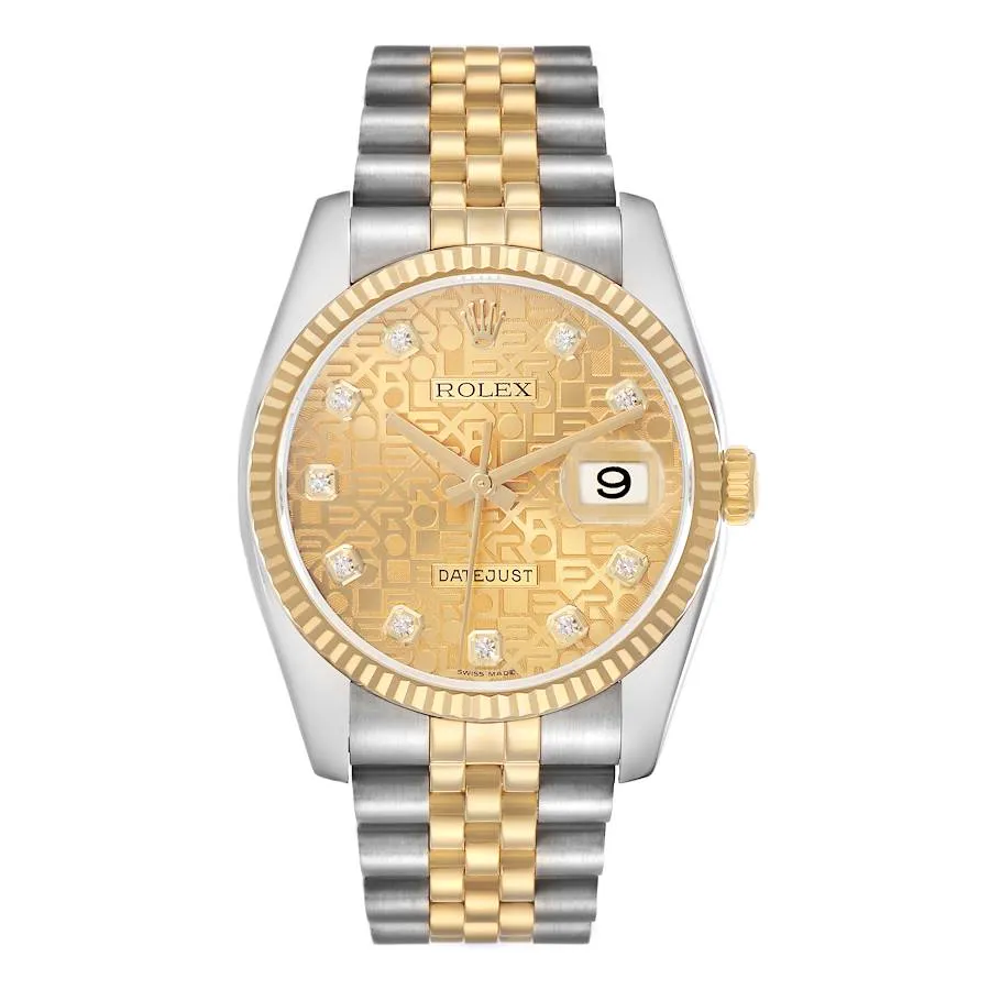 Rolex Datejust Gold Anniversary Diamond Dial Dial on Jubilee Ref 116233 with Card (Old Green) 2008 1 Rolex Datejust Gold Anniversary Diamond Dial Dial on Jubilee Ref 116233 with Card (Old Green) 2008 - Image 1