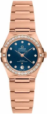 Omega Constellation Omega Co-Axial Master Chronometer Blue Dial on Bracelet Ref 131.55.29.20.53.001 with Card