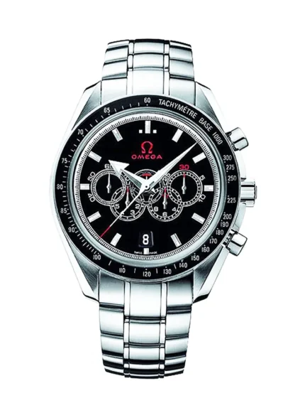 Omega Broad Arrow Olympic Black Dial on Ref 321.30.44.52.01.001 with Card