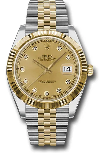 Rolex Datejust Champagne Diamond Dial on Jubilee Ref 126333 with New Style Card (White) 2019