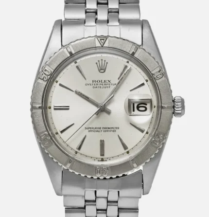 Rolex Datejust Thunderbird Silver Stick Dial on Folded Jubilee Bracelet Ref 1625