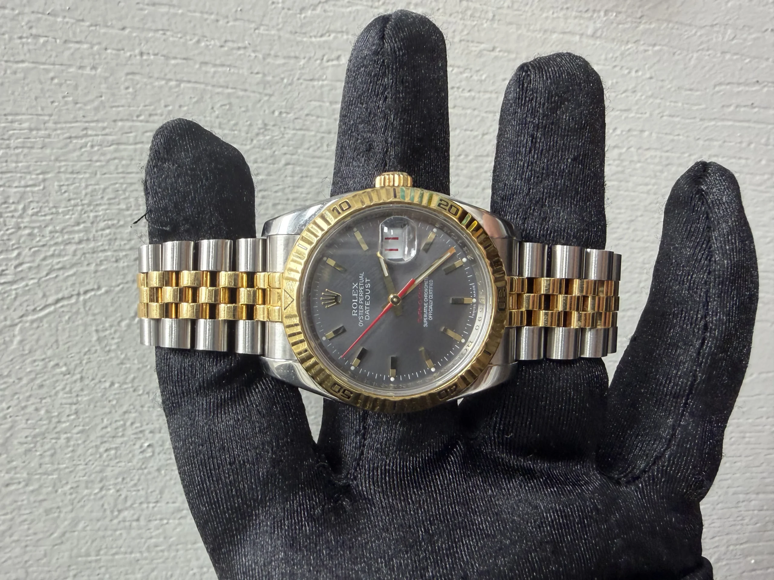 Rolex Datejust Grey Stick Dial on Jubilee Ref 116263 1 Rolex Datejust Grey Stick Dial on Jubilee Ref 116263 - Image 1