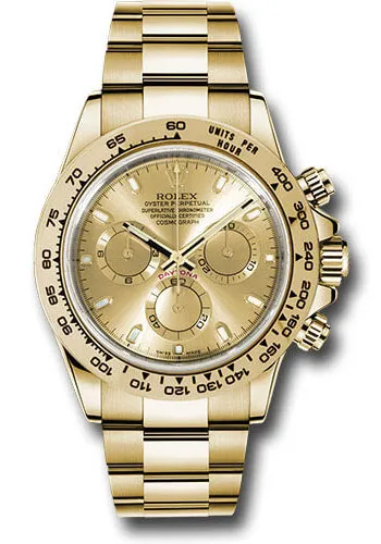 Rolex Daytona Champagne Index Dial on Oyster Ref 116508 with New Style Card (White) 2016