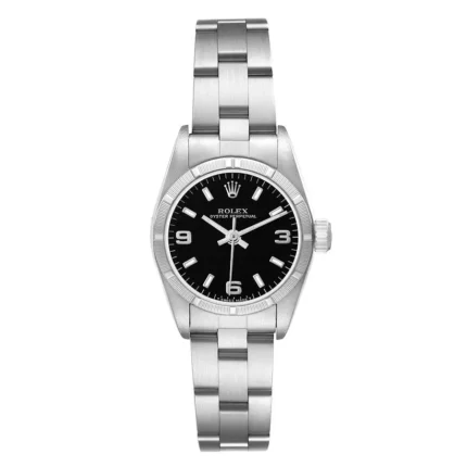 Rolex Oyster Perpetual Black Dial on Oyster Ref 67230 with Papers 1997