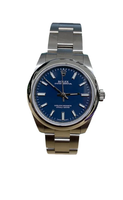 Rolex Oyster Perpetual AM Blue Stick Dial on Oyster Ref 177200