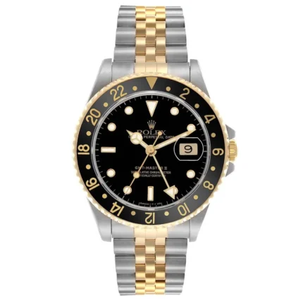 Rolex GMT Master II Black Dial on D-Link Jubilee Bracelet Ref 16713