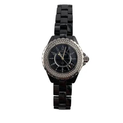 Chanel J12 Black Ceramic Black Dial on Ref H0949 with Card 2005