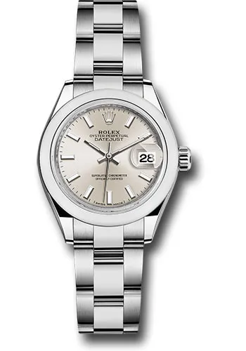 Rolex Datejust Silver Index Dial on Oyster Ref 279160 with New Style Card (White) 2020