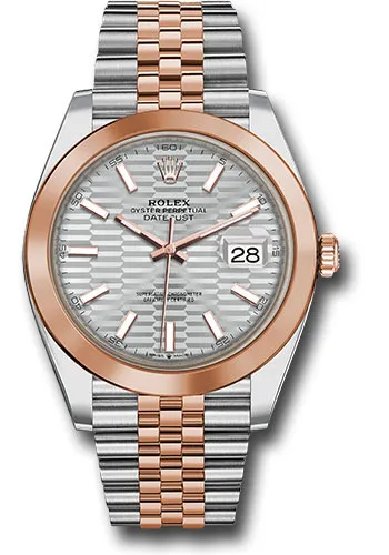 Rolex Datejust 41 Silver Fluted Motif Dial on Jubilee Ref 126301 with New Style Card (green) 2023