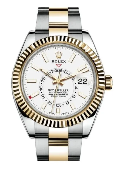 Rolex SkyDweller White Dial on Oyster Bracelet Ref 326933 with New Style Card (White) 2019