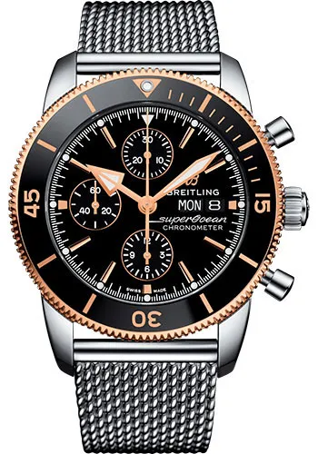 Breitling Superocean H√©ritage II Chronograph Black Dial on Bracelet Ref U13313121B1A1 with Card 2026