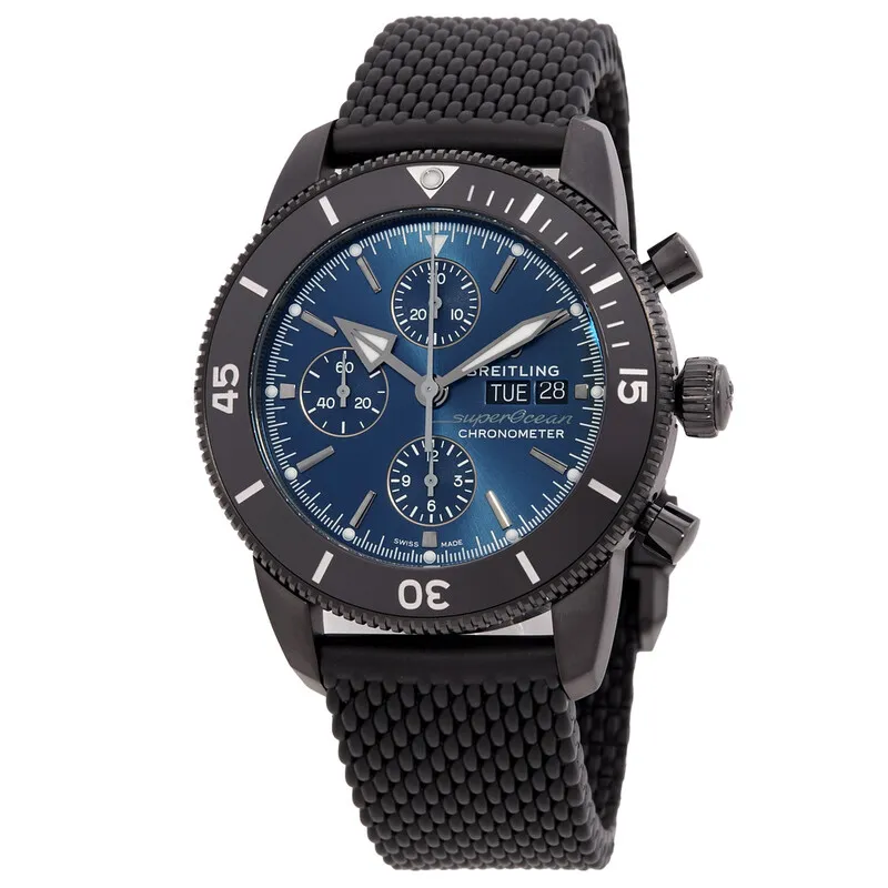 Breitling Superocean Héritage II Chronograph Blue Dial on Bracelet Ref M13313101C1S1 with Card 2026 1 Breitling Superocean Héritage II Chronograph Blue Dial on Bracelet Ref M13313101C1S1 with Card 2026 - Image 1