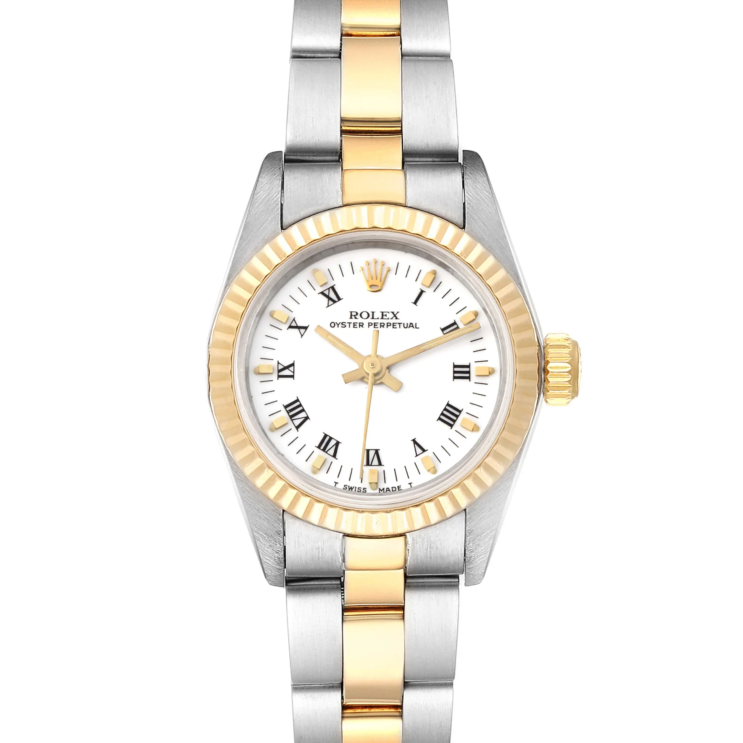 Rolex Oyster Perpetual White Roman Dial on Oyster Ref 67193 1 Rolex Oyster Perpetual White Roman Dial on Oyster Ref 67193 - Image 1
