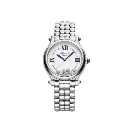Chopard Happy Sport The First Silver Roman / Moving Diamonds Dial on Stainless Steel Bracelet Ref 278610-3001 with Manuals Only